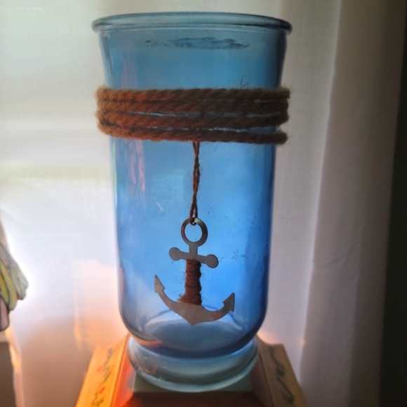 Other - Hurricane Candle Holder with jute rope hanging Anchor